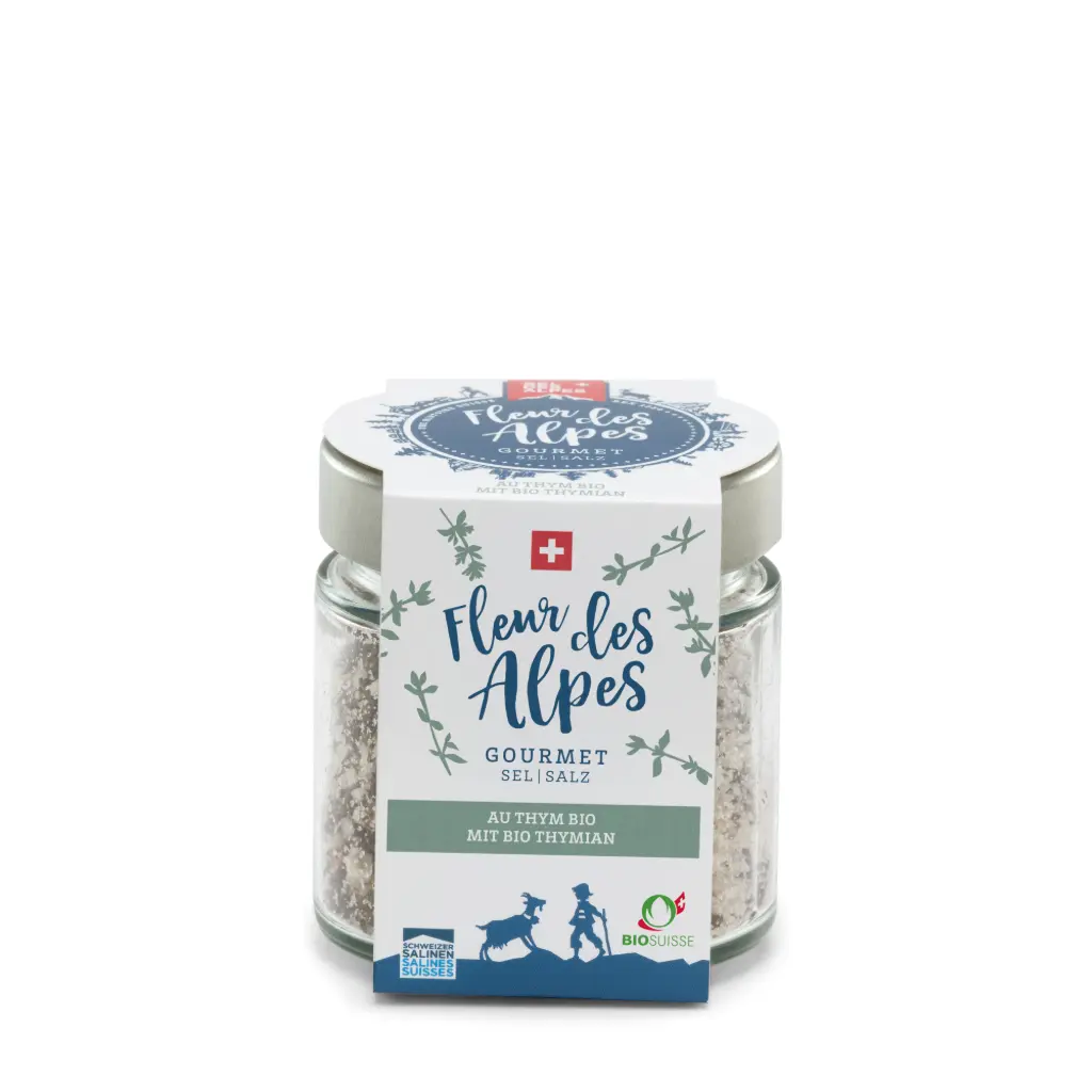 SEL DES ALPES Fleur des Alpes au thym suisse 130g