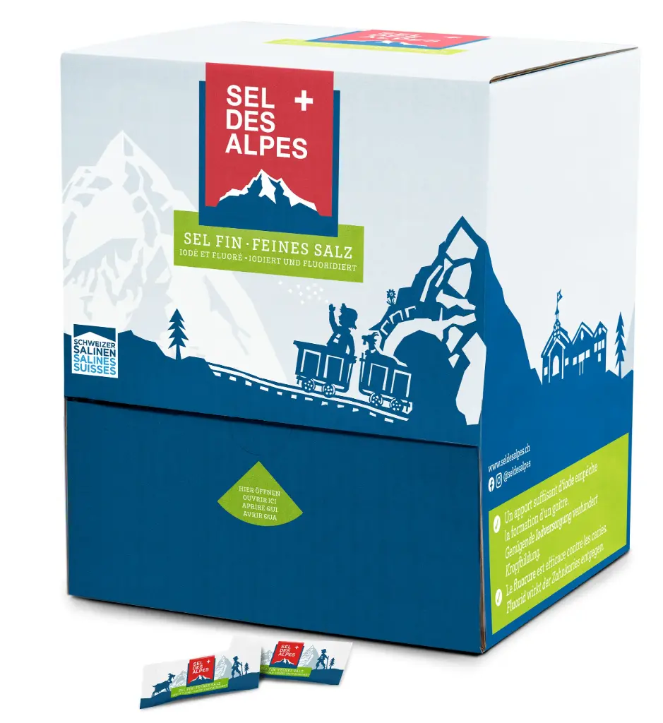 SEL DES ALPES iodiert und fluoridiert 1g (Karton à 1000 Stk)